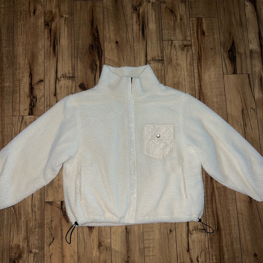 Cream fuzzy jacket